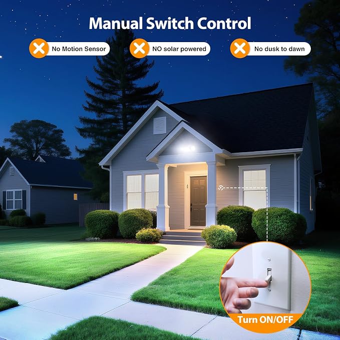 Onforu 4 Packs 75W Flood Lights Outdoor, 7000LM Brightness Security Lights - Image 5