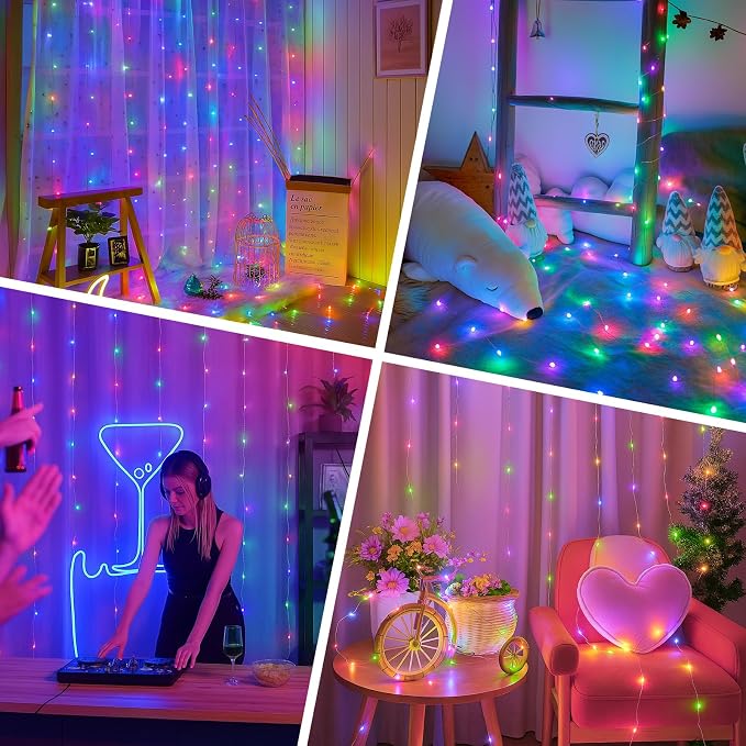 33ft 100LED Multicolor String Lights, Rechargeable Fairy Lights Battery Operated - Image 7