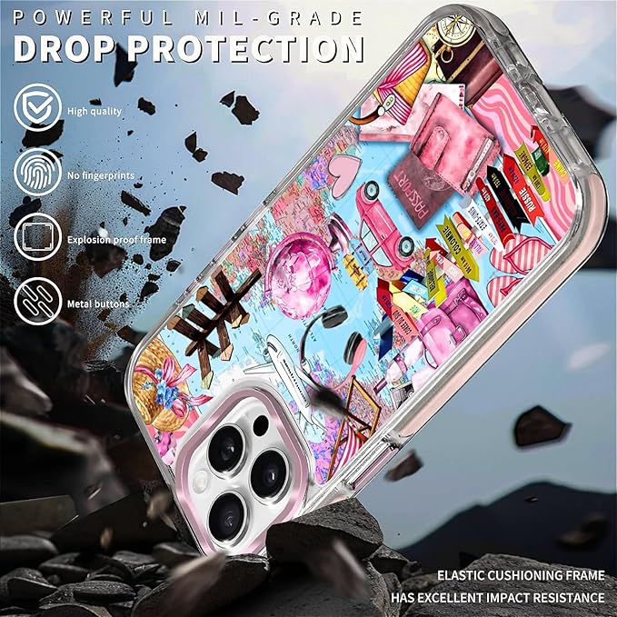 Case for iPhone 13 Pro, Cover Holiday Trip World Map Phone Case Design，for - Image 5