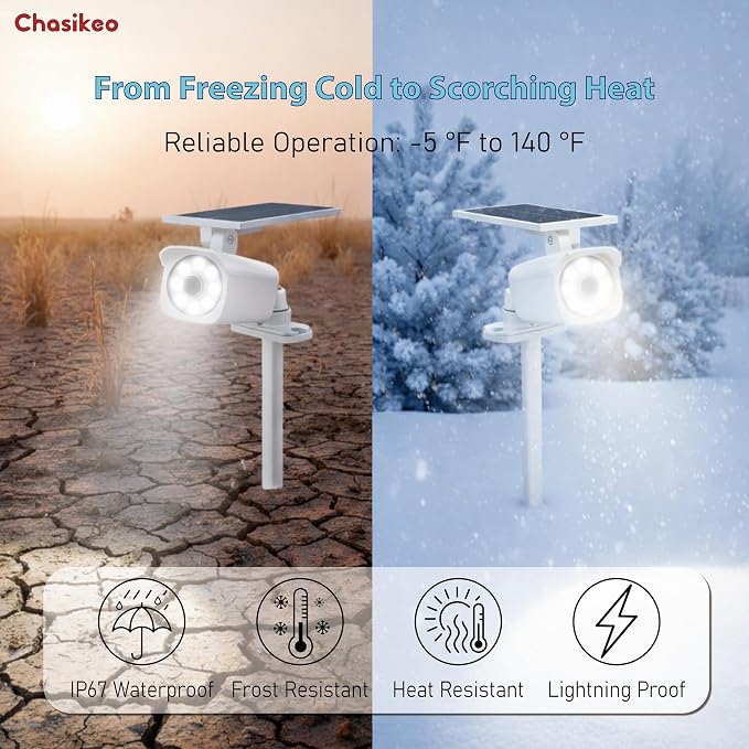 2 Pack Solar Motion Lights Outdoor, Solar Spotlights - Image 5