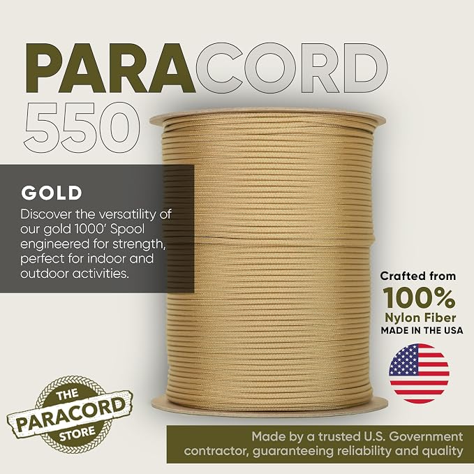 The Paracord Store | Type III 550 Paracord - 1000 FT Spool - Image 2