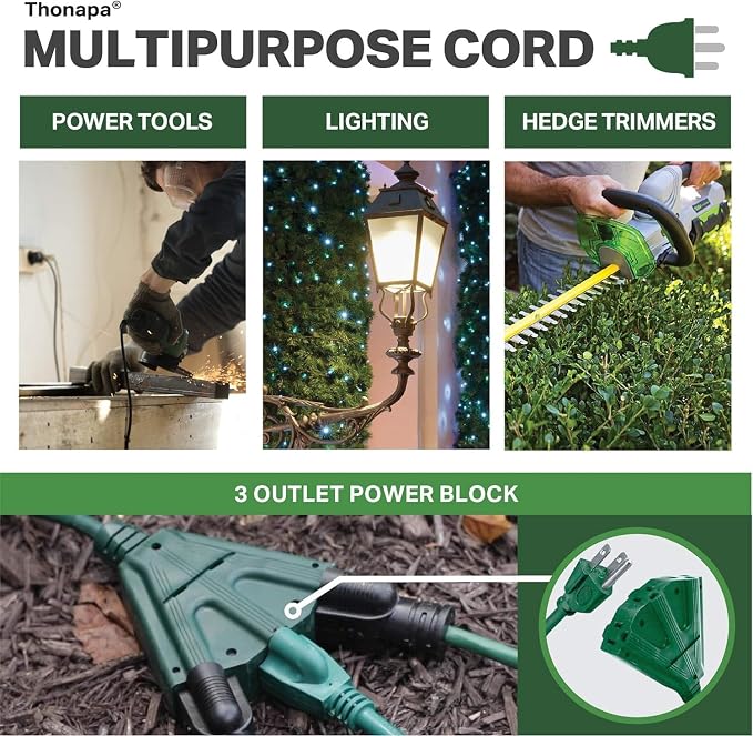 Thonapa Outdoor Extension Cord 100 FT - Image 6