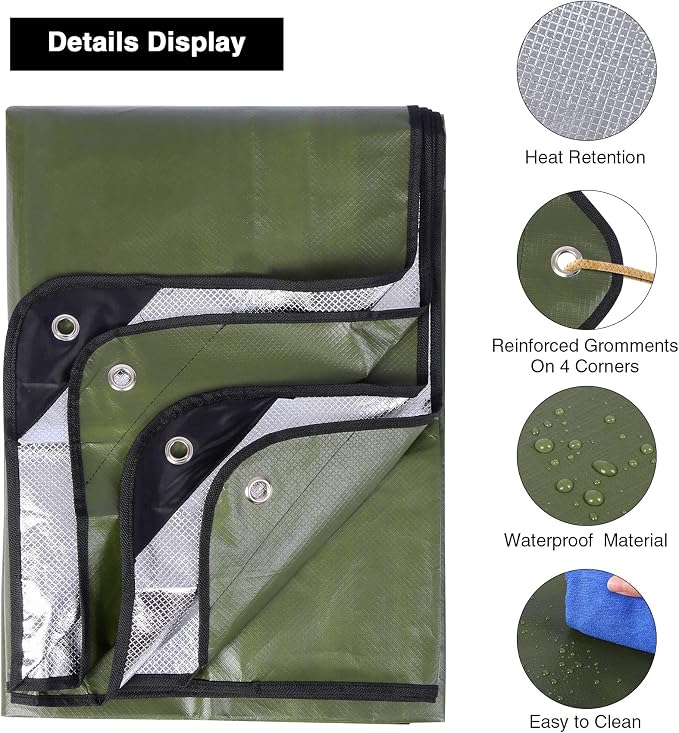 RedSwing Insulated Tarp, Waterproof All Weather Heavy Duty Heat Reflective - Image 3