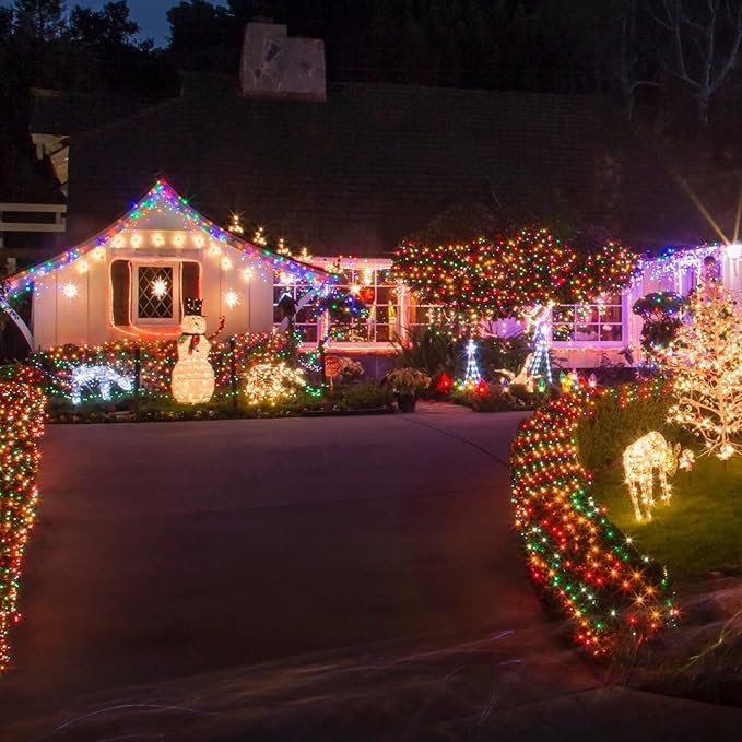 Multi Colored Christmas Lights, 2 Pack Total 40FT 200 Count Incandescent - Image 5