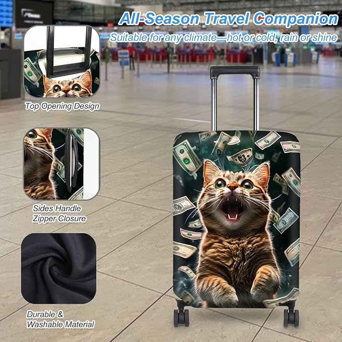 Luggage Cover Protector for 19-20 Inch Suitcases, TSA Approved Elastic Travel - Image 3