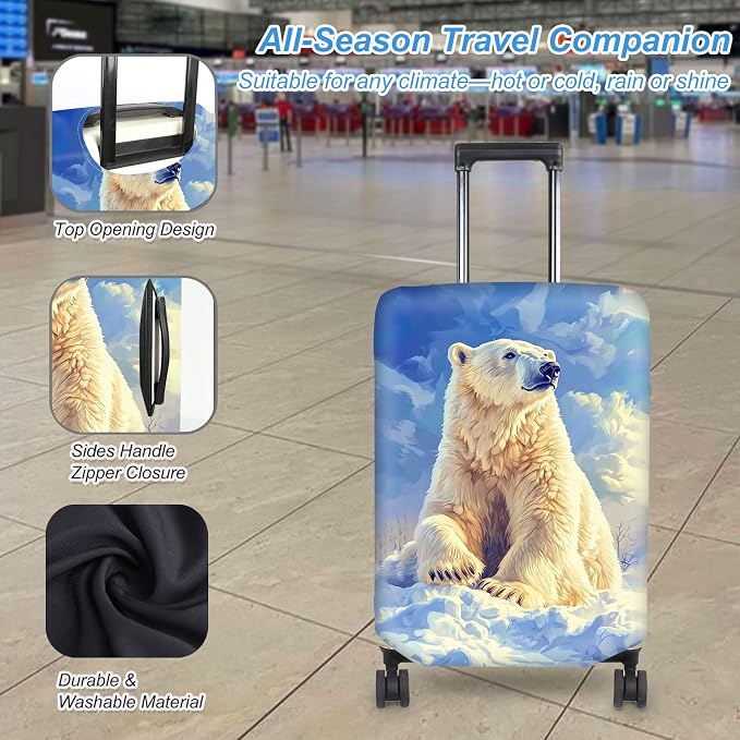 Luggage Cover Protector for 30-32 Inch Suitcases, TSA Approved Elastic Travel - Image 3