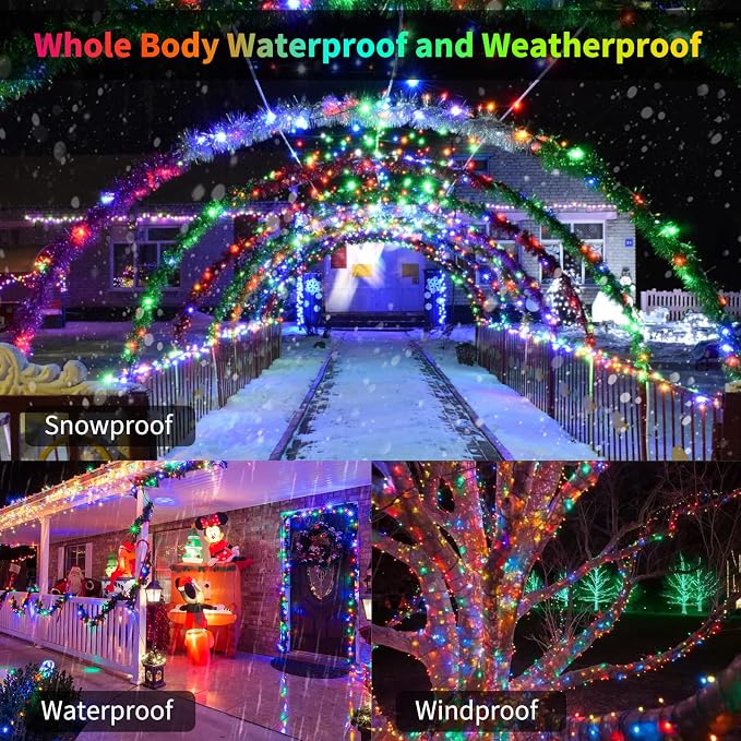 Christmas Lights Battery Operated 4 Pack 8 Feet 20 LED String Lights on Green - Image 2
