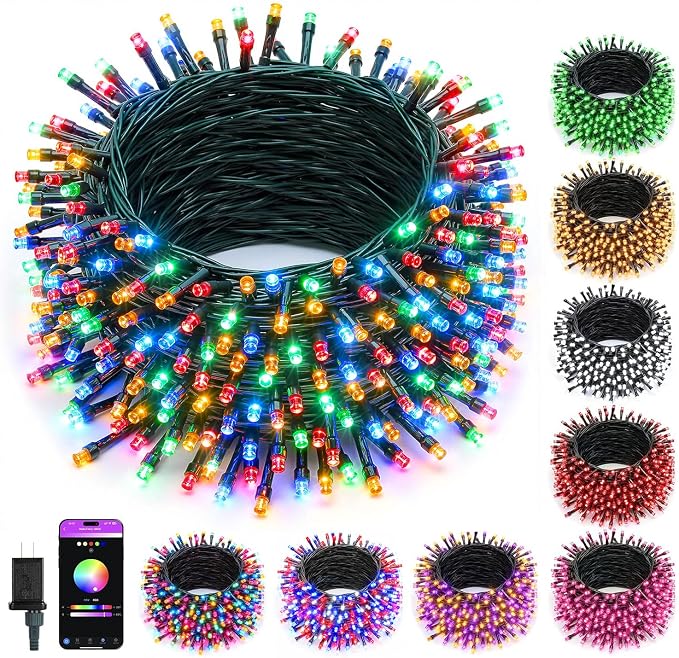 Minetom LED Color Changing Smart RGB Christmas Tree Lights, 165ft 500LED String by Minetom