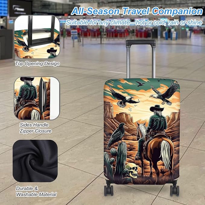 Luggage Cover Protector for 22-24 Inch Suitcases, TSA Approved Elastic Travel - Image 3