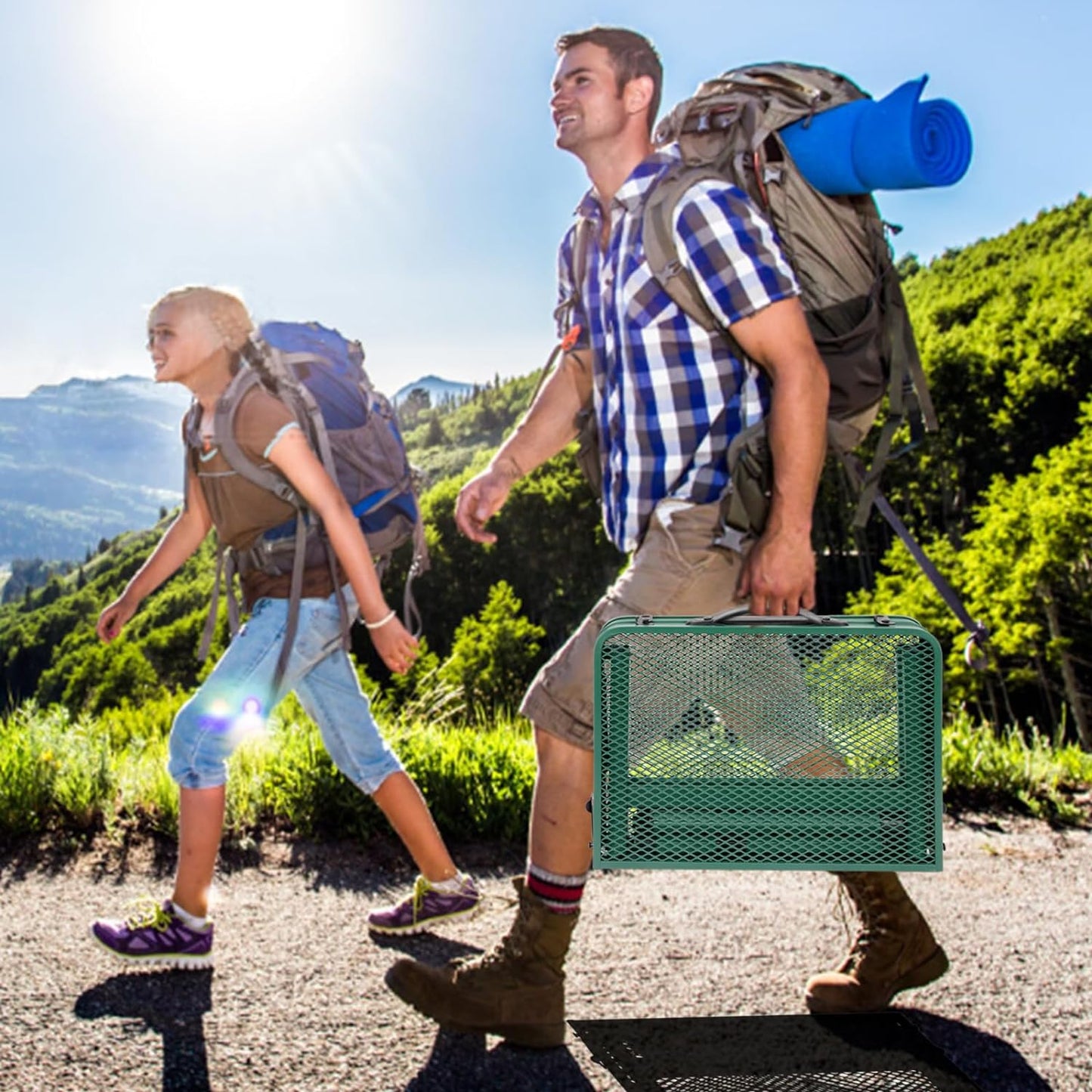 Small Folding Table, Easy for Storage, Compact and Portable Picnic Table for Grill, Outdoor Camping, Garden, Patio, Dining, BBQ, Party, Market, 2Ft (Small, Green)