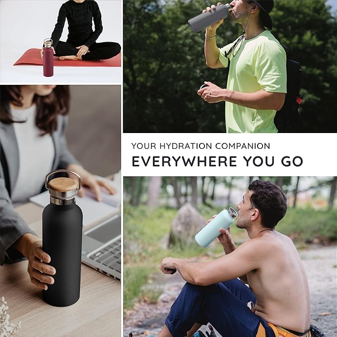 Bambaw 16 oz Stainless Steel Water Bottle, Insulated Water Bottle - Image 7