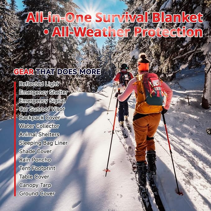 SecuCaptain Survival Emergency Thermal Blankets: 75 Pack Extra Large 84” x63” - Image 9