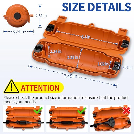 6 Pack Outdoor Extension Cord Safety Cover - Image 2