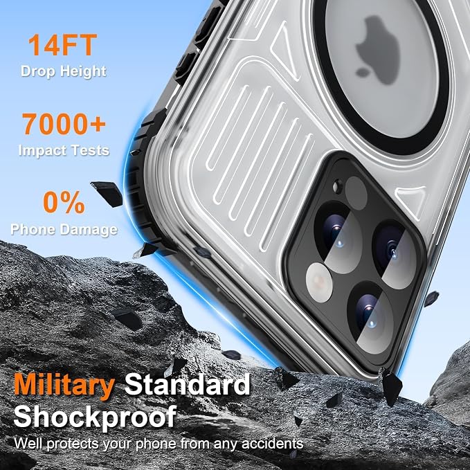WIFORT for iPhone 16 Pro Max Waterproof Case, Fit for Magsafe Full Body - Image 9