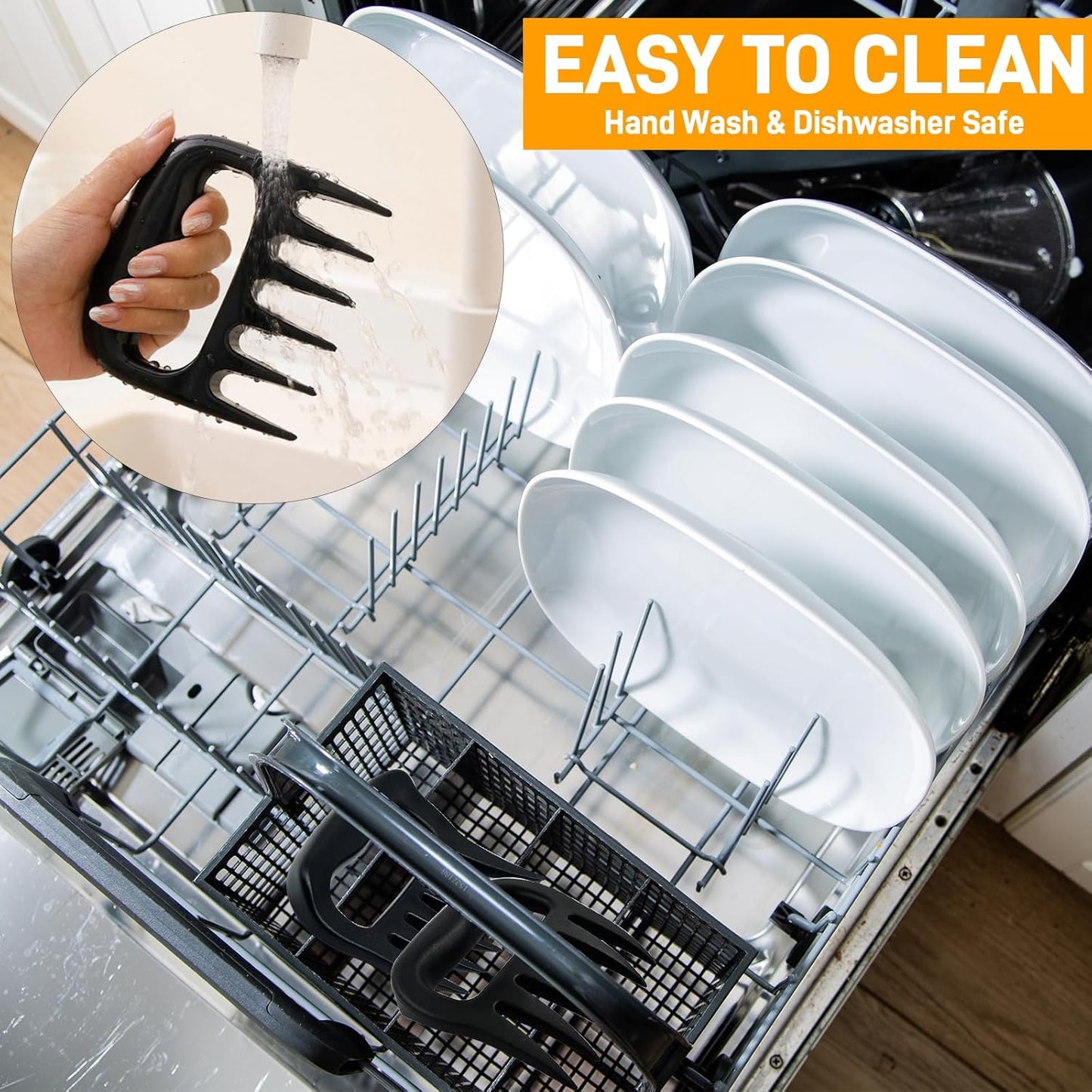 Meat Shredder Claws, Bear Claws for Shredding Meat Pulled Pork Chicken Turkey Beef, 2 PCS Barbecue Smoker Grilling Accessories for BBQ Gifts, White Elephant Gifts, Stocking Stuffers