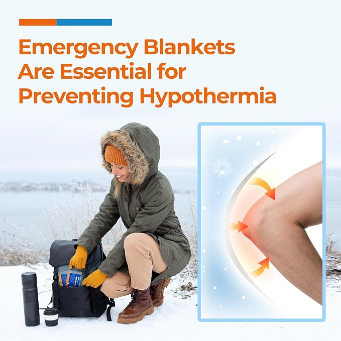 K Kingstar Emergency Blankets 120 Packs, Survival Gear - Image 5