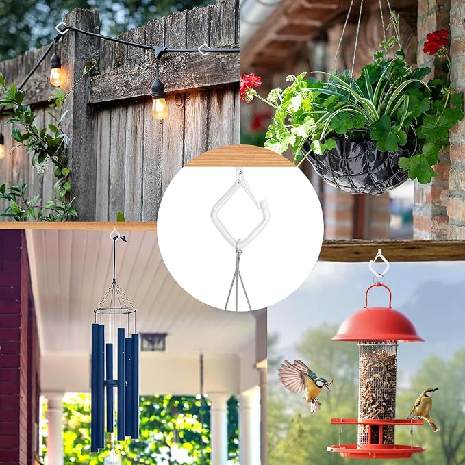 60 Pcs White Eye Hooks Screw Heavy Duty, Ceiling Hooks - Image 3
