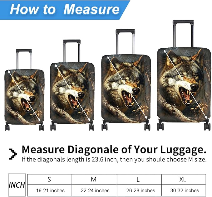 Luggage Cover Protector for 30-32 Inch Suitcases, TSA Approved Elastic Travel - Image 2