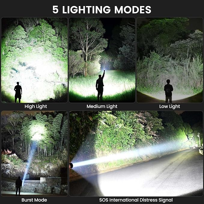 Rechargeable Flashlights High Lumens, 000 Lumens Super Bright Led Flashlights - Image 6