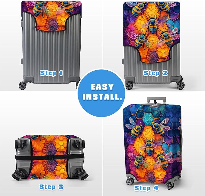 Luggage Cover Protector for 26-28 Inch Suitcases, TSA Approved Elastic Travel - Image 6