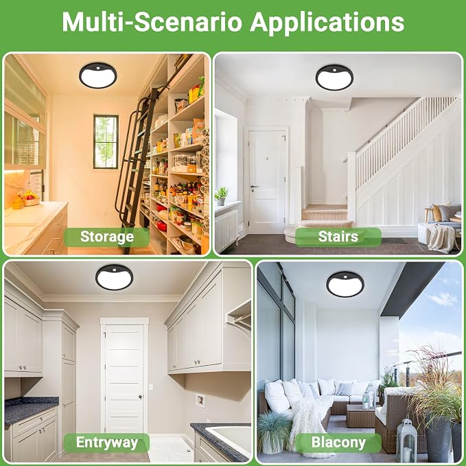 zemty 4Pack 7inch Motion Sensor Ceiling Lights Wired, 15W 1500lm 3CCT/3 - Image 7
