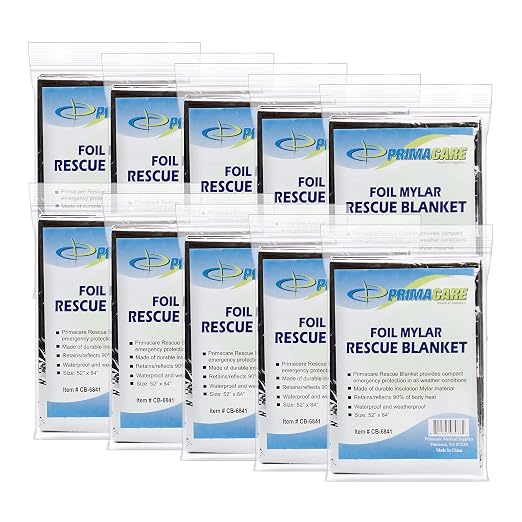 Primacare CB-6841-CS Emergency Foil Mylar Thermal Blanket - Image 2
