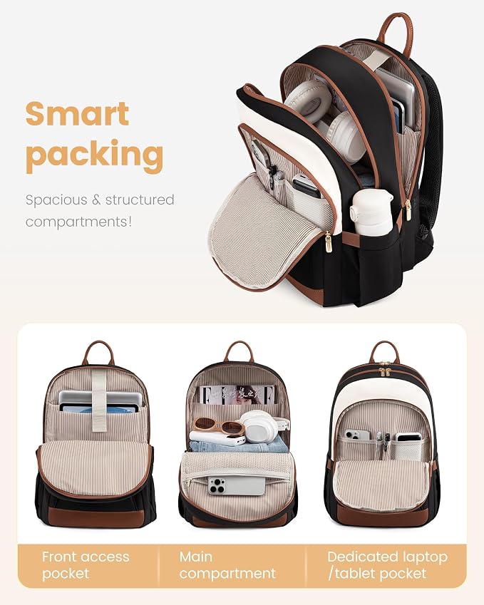 LOVEVOOK 15.6 Inch Laptop Backpack Women, Fashion Backpack - Image 3