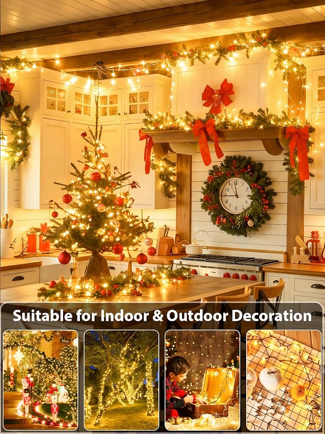 99FT 300 LED Christmas Decoration Lights Outdoor/Indoor, Memory Function & - Image 5