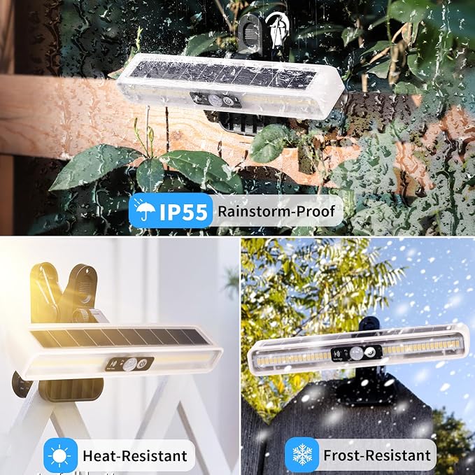 Clip On Solar Motion Lights Outdoor Waterproof, 4 Pack Motion Sensor Outdoor - Image 7