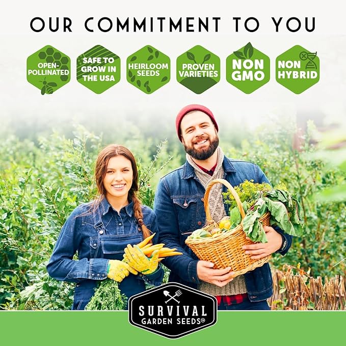 Survival Garden Seeds Farmer Seed Vault - 100 Packets Non-GMO Heirloom Vegetable, Fruits, Herb Seed Varieties for Planting a Victory Garden - Plant & Grow Survival Food - Emergency Preparedness Gear
