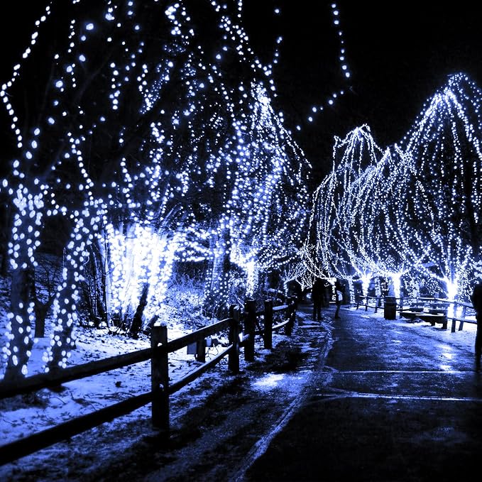 2-Pack Solar String Lights for Outside, 400 LED 144Ft Solar Fairy Lights for - Image 4