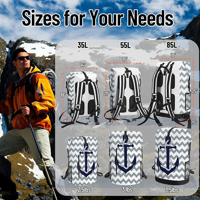 Waterproof Dry Bag Marine Dry Bags, Roll Top Lightweight 5L Dry Storage Bag - Image 3