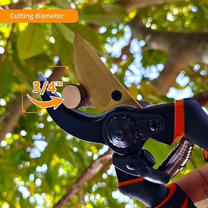 Gardening Tools – 3-in-1 Premium Garden Tool Set,Heavy Duty Pruning Shear, Trowel and Transplanter,Rust-Proof Hand Tool Set, Ideal Gardening Gifts for All (Black)