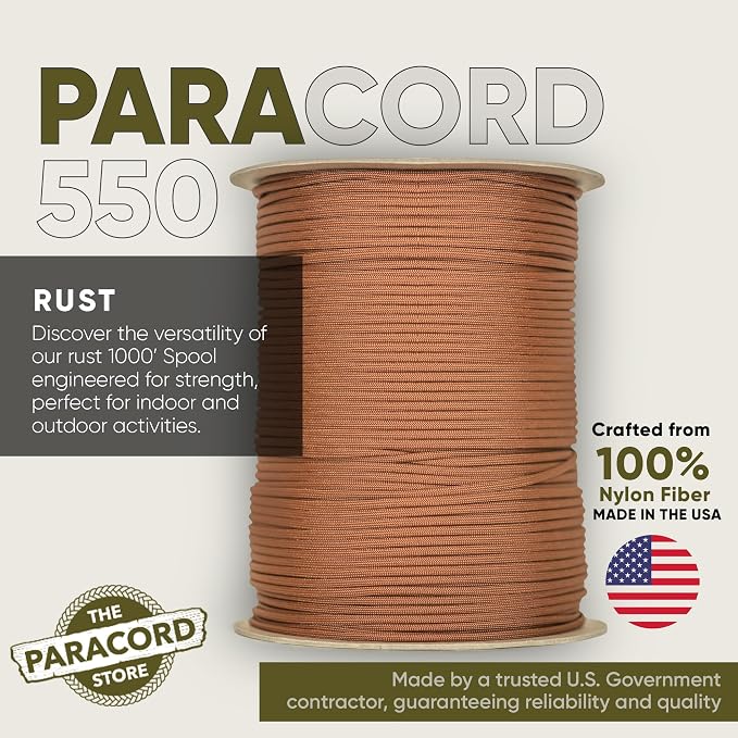 The Paracord Store | Type III 550 Paracord - 250 FT Spool - Image 2