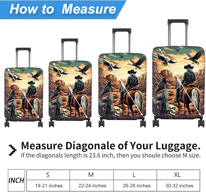 Luggage Cover Protector for 22-24 Inch Suitcases, TSA Approved Elastic Travel - Image 2