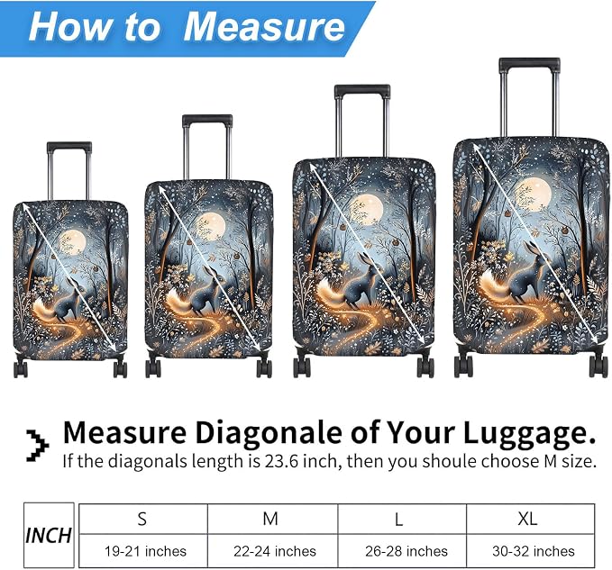 Luggage Cover Protector for 30-32 Inch Suitcases, TSA Approved Elastic Travel - Image 2