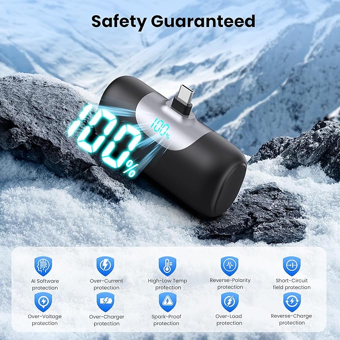Mini Portable Charger for iPhone 17/16/15 Series, Upgraded 5500mAh PD Fast - Image 6