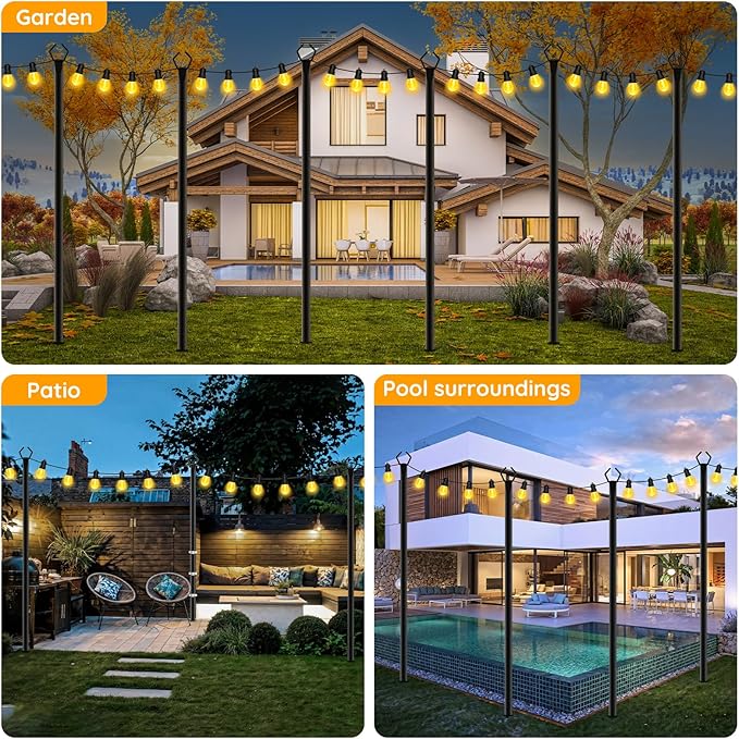AHRLHR 7 Pack String Light Poles, Poles - Image 2