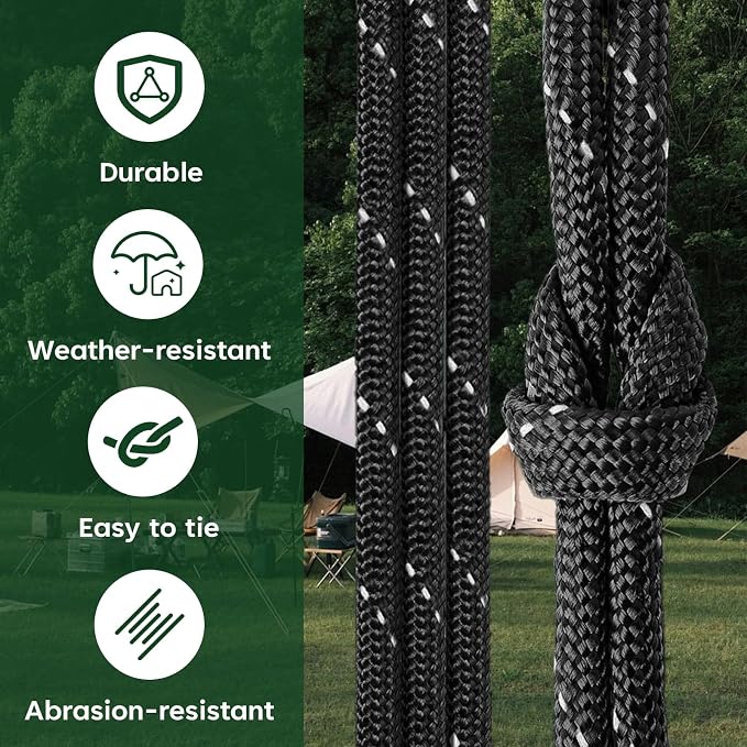 SDHUATUO Paracord Rope 100FT, 550lb Type III Nylon Parachute Cord 7-Strand Core - Image 2