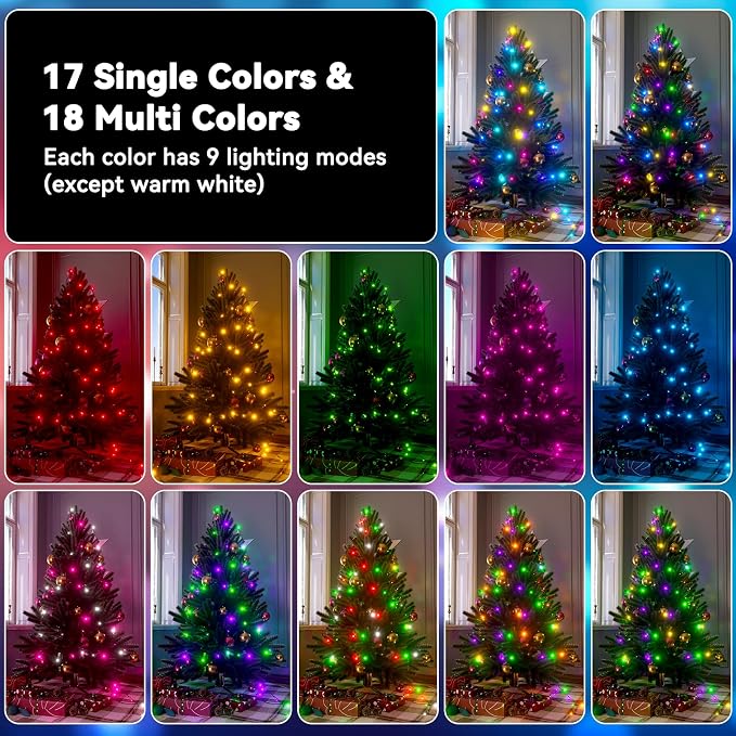 LitHome 66FT 200 LED Color Changing Christmas String Lights Outdoor, 35 Colors - Image 4