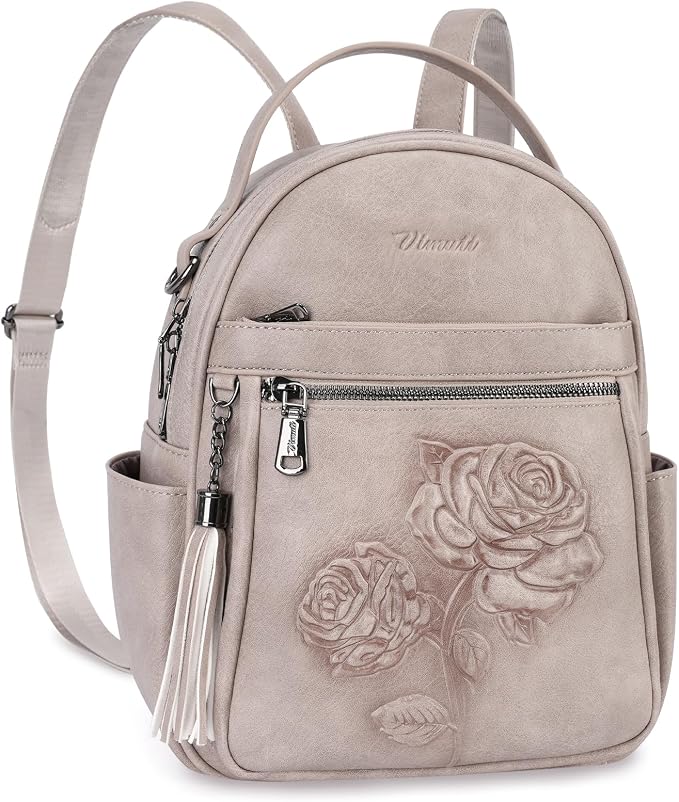 Mini Backpack Purse for Women, Embossed Leather Small Backpack Fashion Travel by BestSeller