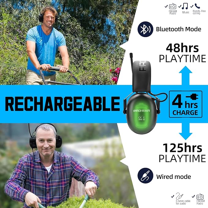 PROHEAR 033 2.0 Bluetooth Hearing Protection Headphones - Image 3