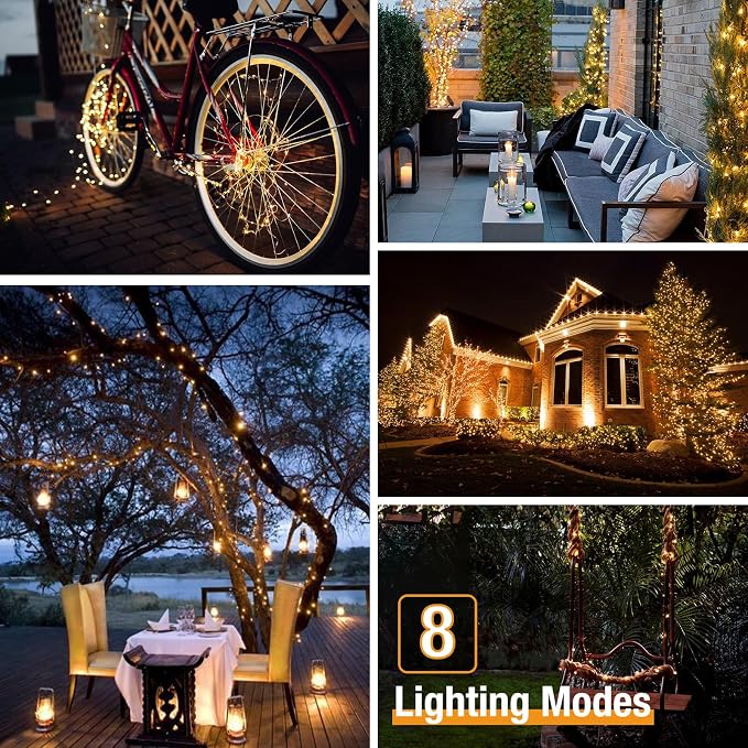 btfarm 4 Pack Solar String Lights Outdoor - Image 3