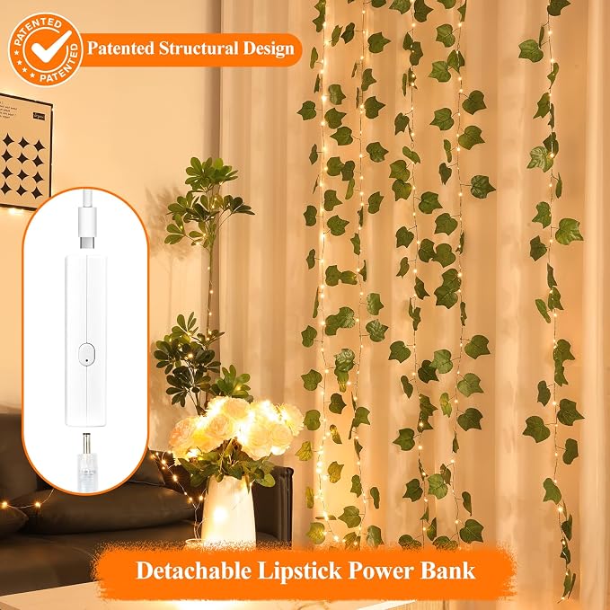 Lakumu 66FT Fairy Twinkle Lights Battery Operated, 100 LEDs Rechargeable - Image 6