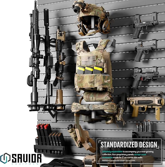 Savior Equipment Wall Rack System Tactical Vest Attachment Gear Wall Mount - Image 4
