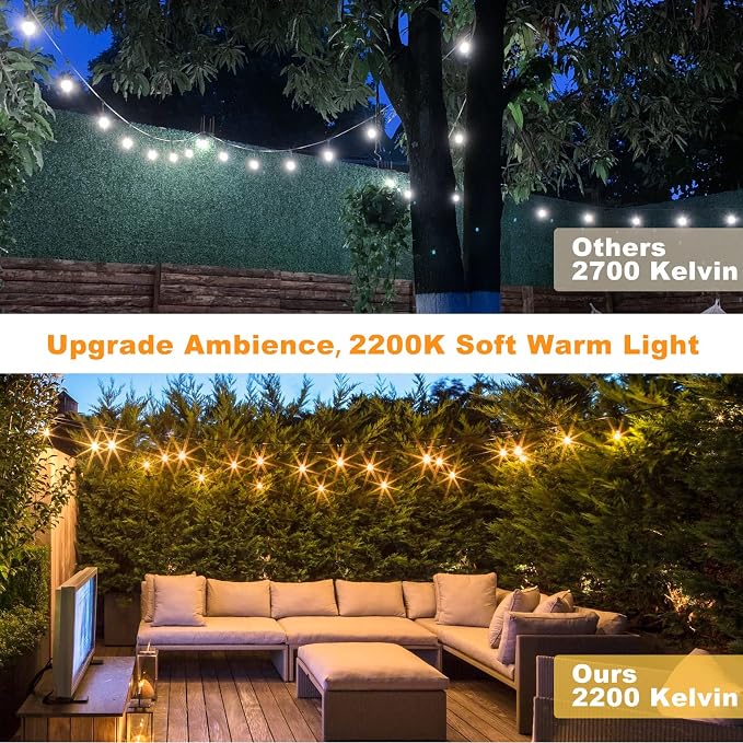 Achin Outdoor String Lights 150 Feet LED Waterproof Patio Lights - Image 4