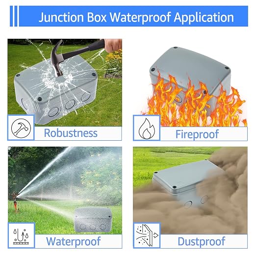 Outdoor Junction Box Waterproof, SuperInk Outdoor Electrical Boxes Weatherproof - Image 5