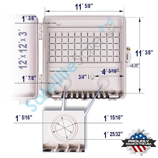 SatelliteSale Weatherproof Junction Box Heavy Duty Enclosure 12x12x3 Inches - Image 3