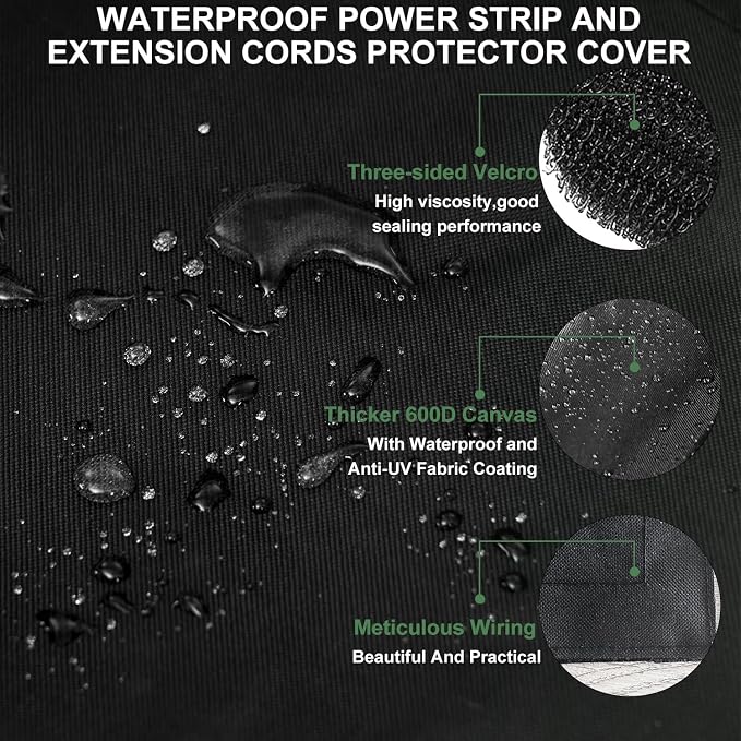 Outdoor Electrical Box Waterproof Covers, 3-Side Velcro Closed, Weatherproof - Image 4