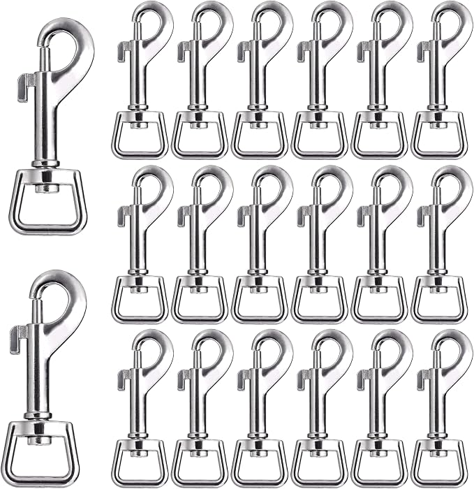 Swivel Snap Hooks, Lucky Goddness 20pcs Metal Heavy Duty Square Eye Clasp by LuckyGoddness